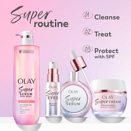I used the Olay Super Serum regimen for a month.